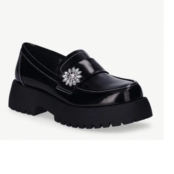 Scoop NYC Shoes - Scoop NYC Women’s Black Embellished Chunky Loafers Shoes 7.5 NEW